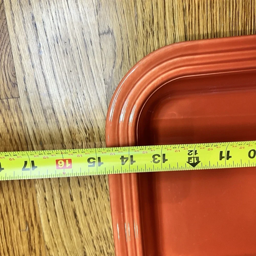 Fiesta 9x13 Rectangular Lasagna Baking Dish Rust Orange Ceramic HLC USA